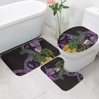 Purple New Zealand Kowhai And Piwakawaka Bathroom Set Maori Ngaru Paua Shell - Aussie Hoodie