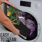 Purple New Zealand Kowhai And Piwakawaka Bathroom Set Maori Ngaru Paua Shell - Aussie Hoodie