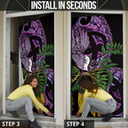 Purple New Zealand Kowhai And Piwakawaka Door Cover Maori Ngaru Paua Shell - Aussie Hoodie