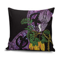 Purple New Zealand Kowhai And Piwakawaka Pillow Cover Maori Ngaru Paua Shell - Aussie Hoodie