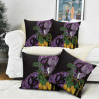 Purple New Zealand Kowhai And Piwakawaka Pillow Cover Maori Ngaru Paua Shell - Aussie Hoodie