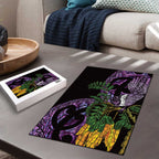 Purple New Zealand Kowhai And Piwakawaka Puzzle Maori Ngaru Paua Shell - Aussie Hoodie