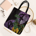 Purple New Zealand Kowhai And Piwakawaka Tote Bag Maori Ngaru Paua Shell - Aussie Hoodie