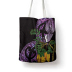 Purple New Zealand Kowhai And Piwakawaka Tote Bag Maori Ngaru Paua Shell - Aussie Hoodie