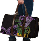 Purple New Zealand Kowhai And Piwakawaka Travel Bag Maori Ngaru Paua Shell - Aussie Hoodie