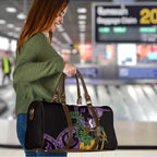Purple New Zealand Kowhai And Piwakawaka Travel Bag Maori Ngaru Paua Shell - Aussie Hoodie