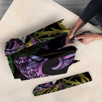 Purple New Zealand Kowhai And Piwakawaka Umbrella Maori Ngaru Paua Shell - Aussie Hoodie