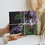 Purple New Zealand Kowhai And Piwakawaka Wrapping Paper Maori Ngaru Paua Shell - Aussie Hoodie