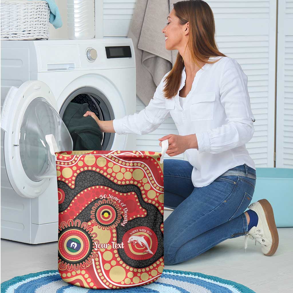 Dolphins NAIDOC Week 2026 Personalised Laundry Basket 50 Years of Deadly Aboriginal Art