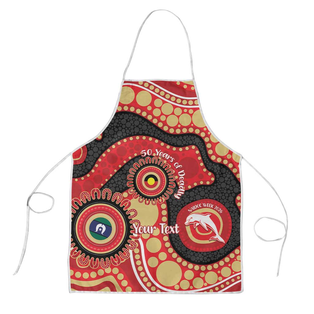 Dolphins NAIDOC Week 2026 Personalised Apron 50 Years of Deadly Aboriginal Art