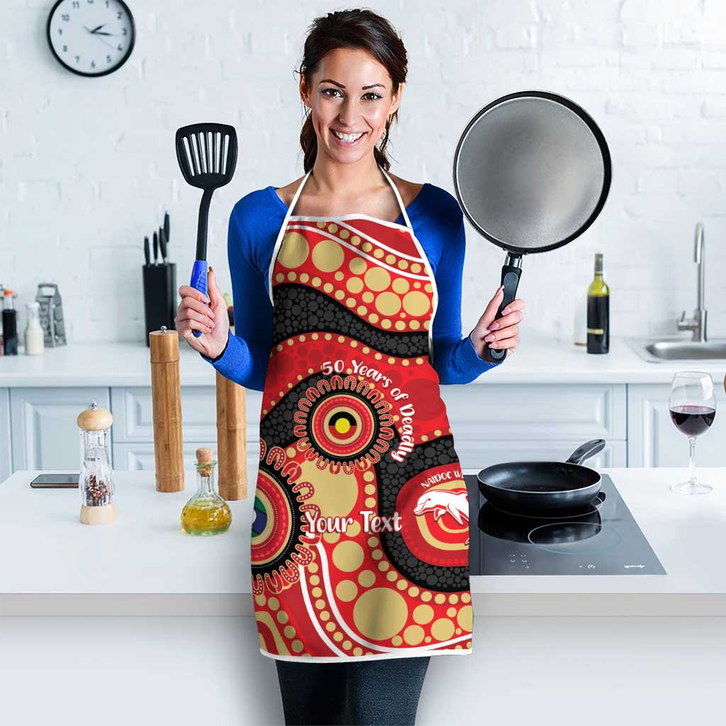 Dolphins NAIDOC Week 2026 Personalised Apron 50 Years of Deadly Aboriginal Art