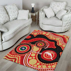 Dolphins NAIDOC Week 2026 Personalised Area Rug 50 Years of Deadly Aboriginal Art
