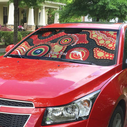Dolphins NAIDOC Week 2026 Personalised Auto Sun Shade 50 Years of Deadly Aboriginal Art