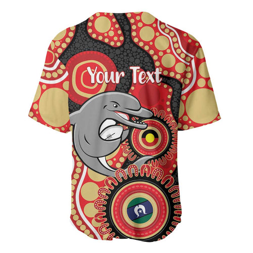 Dolphins NAIDOC Week 2026 Personalised Baseball Jersey 50 Years of Deadly Aboriginal Art