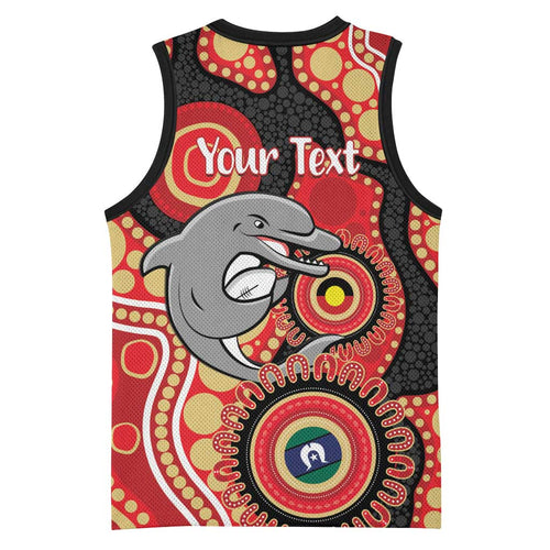 Dolphins NAIDOC Week 2026 Personalised Basketball Jersey 50 Years of Deadly Aboriginal Art
