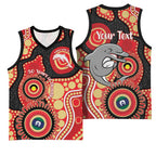 Dolphins NAIDOC Week 2026 Personalised Basketball Jersey 50 Years of Deadly Aboriginal Art