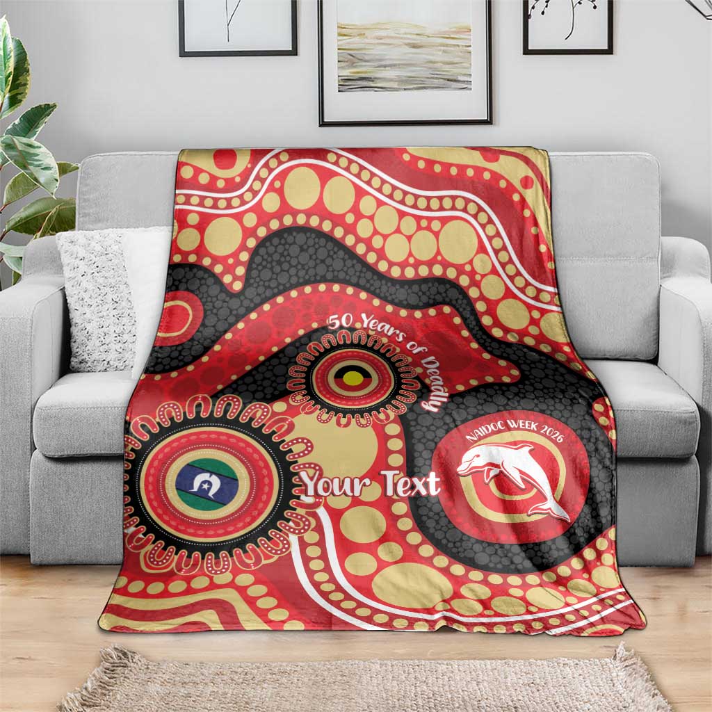 Dolphins NAIDOC Week 2026 Personalised Blanket 50 Years of Deadly Aboriginal Art