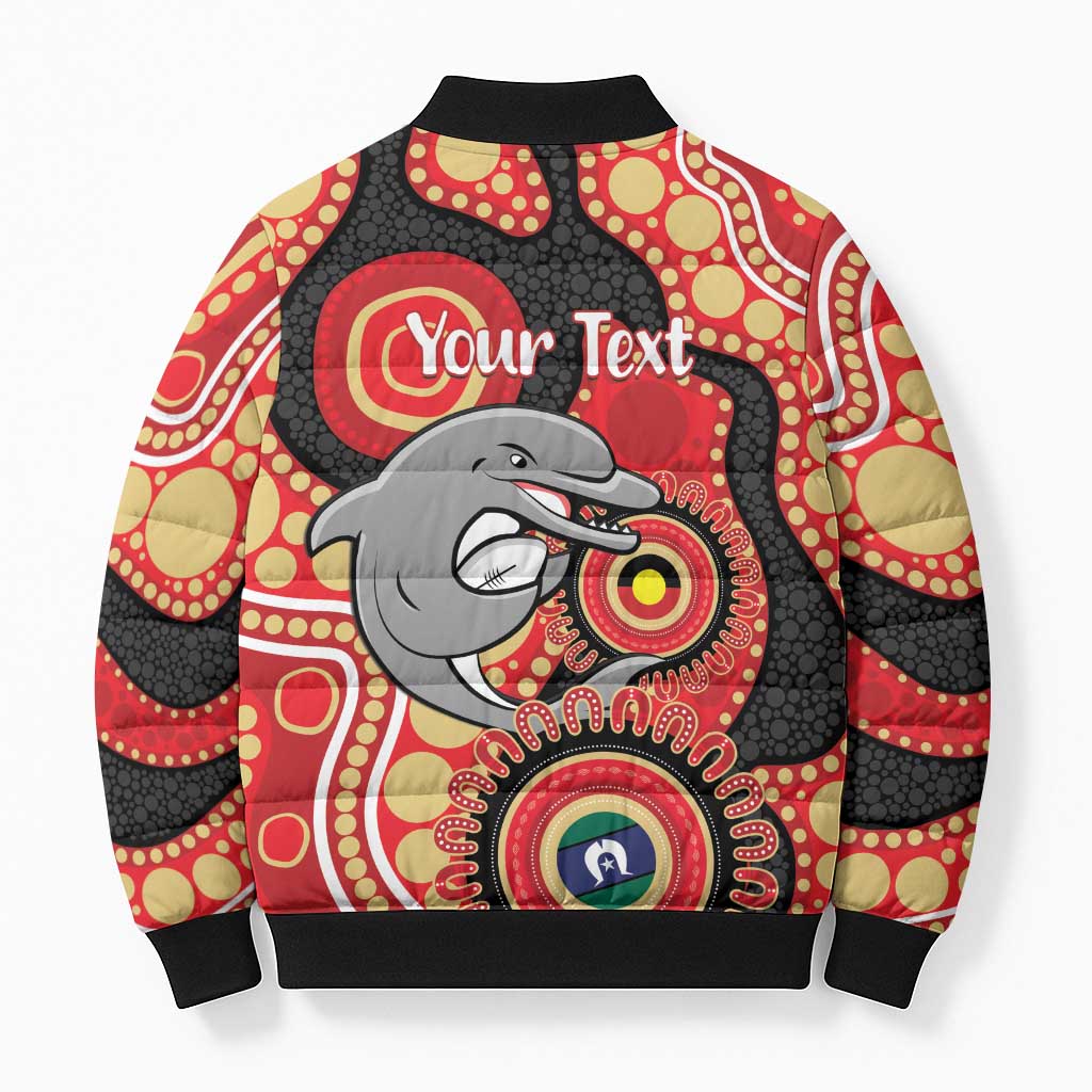 Dolphins NAIDOC Week 2026 Personalised Bomber Puffer Jacket 50 Years of Deadly Aboriginal Art