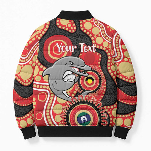 Dolphins NAIDOC Week 2026 Personalised Bomber Puffer Jacket 50 Years of Deadly Aboriginal Art