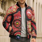 Dolphins NAIDOC Week 2026 Personalised Bomber Puffer Jacket 50 Years of Deadly Aboriginal Art