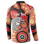 Dolphins NAIDOC Week 2026 Personalised Button Sweatshirt 50 Years of Deadly Aboriginal Art
