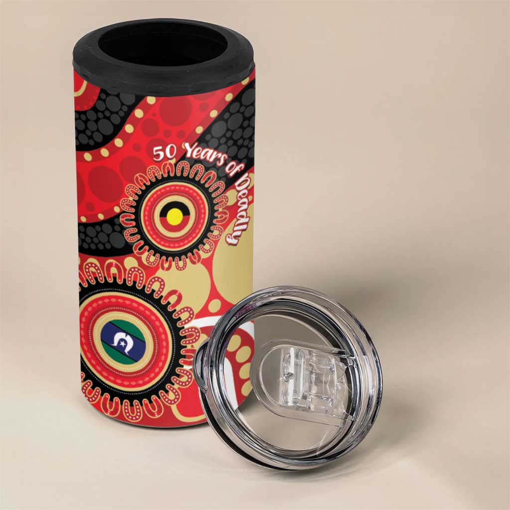 Dolphins NAIDOC Week 2026 Personalised 4 in 1 Can Cooler Tumbler 50 Years of Deadly Aboriginal Art