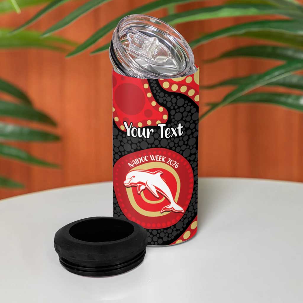 Dolphins NAIDOC Week 2026 Personalised 4 in 1 Can Cooler Tumbler 50 Years of Deadly Aboriginal Art