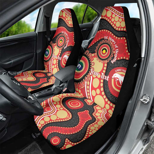 Dolphins NAIDOC Week 2026 Personalised Car Seat Cover 50 Years of Deadly Aboriginal Art