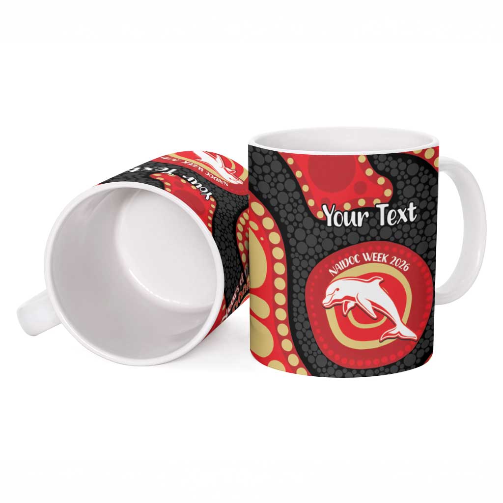 Dolphins NAIDOC Week 2026 Personalised Ceramic Mug 50 Years of Deadly Aboriginal Art