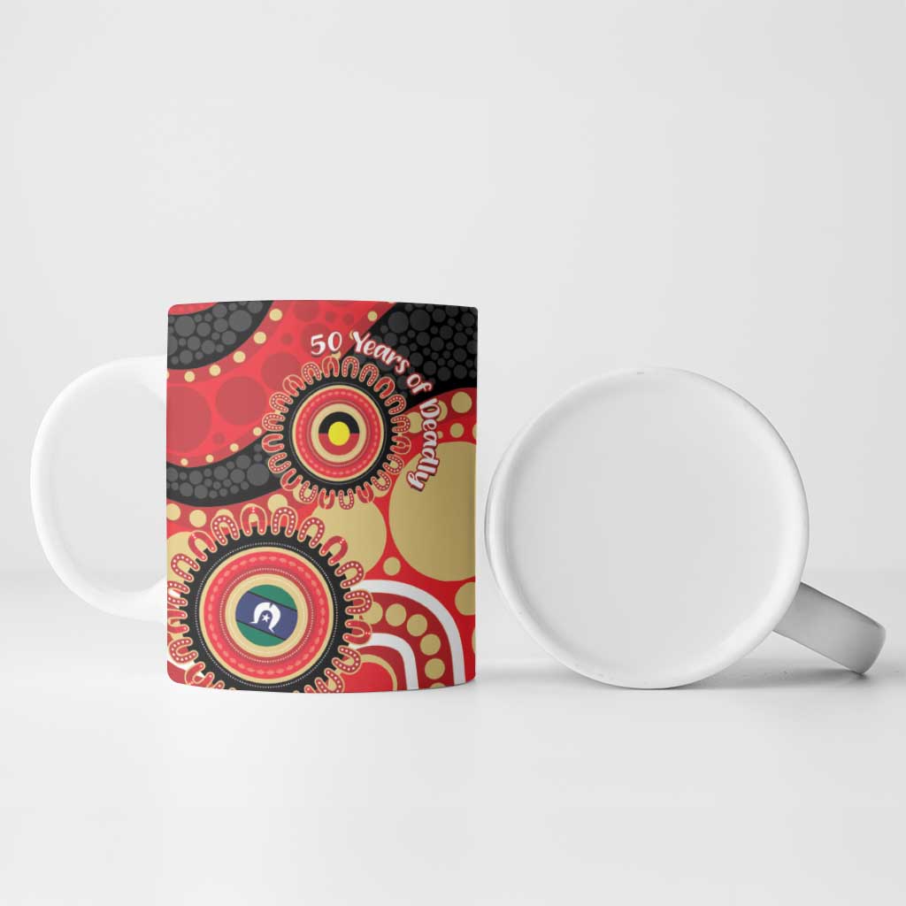 Dolphins NAIDOC Week 2026 Personalised Ceramic Mug 50 Years of Deadly Aboriginal Art