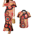 Dolphins NAIDOC Week 2026 Personalised Couples Matching Mermaid Dress and Hawaiian Shirt 50 Years of Deadly Aboriginal Art