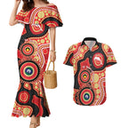Dolphins NAIDOC Week 2026 Personalised Couples Matching Mermaid Dress and Hawaiian Shirt 50 Years of Deadly Aboriginal Art