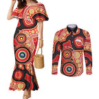 Dolphins NAIDOC Week 2026 Personalised Couples Matching Mermaid Dress and Long Sleeve Button Shirt 50 Years of Deadly Aboriginal Art