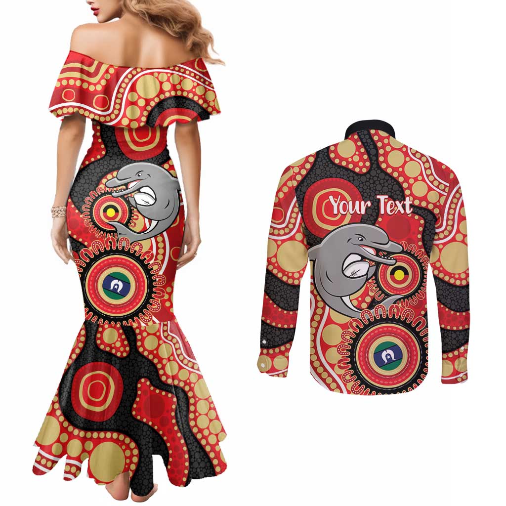 Dolphins NAIDOC Week 2026 Personalised Couples Matching Mermaid Dress and Long Sleeve Button Shirt 50 Years of Deadly Aboriginal Art