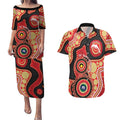 Dolphins NAIDOC Week 2026 Personalised Couples Matching Puletasi and Hawaiian Shirt 50 Years of Deadly Aboriginal Art