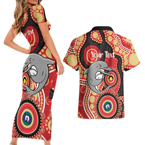 Dolphins NAIDOC Week 2026 Personalised Couples Matching Short Sleeve Bodycon Dress and Hawaiian Shirt 50 Years of Deadly Aboriginal Art