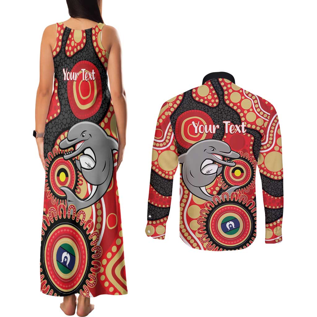 Dolphins NAIDOC Week 2026 Personalised Couples Matching Tank Maxi Dress and Long Sleeve Button Shirt 50 Years of Deadly Aboriginal Art