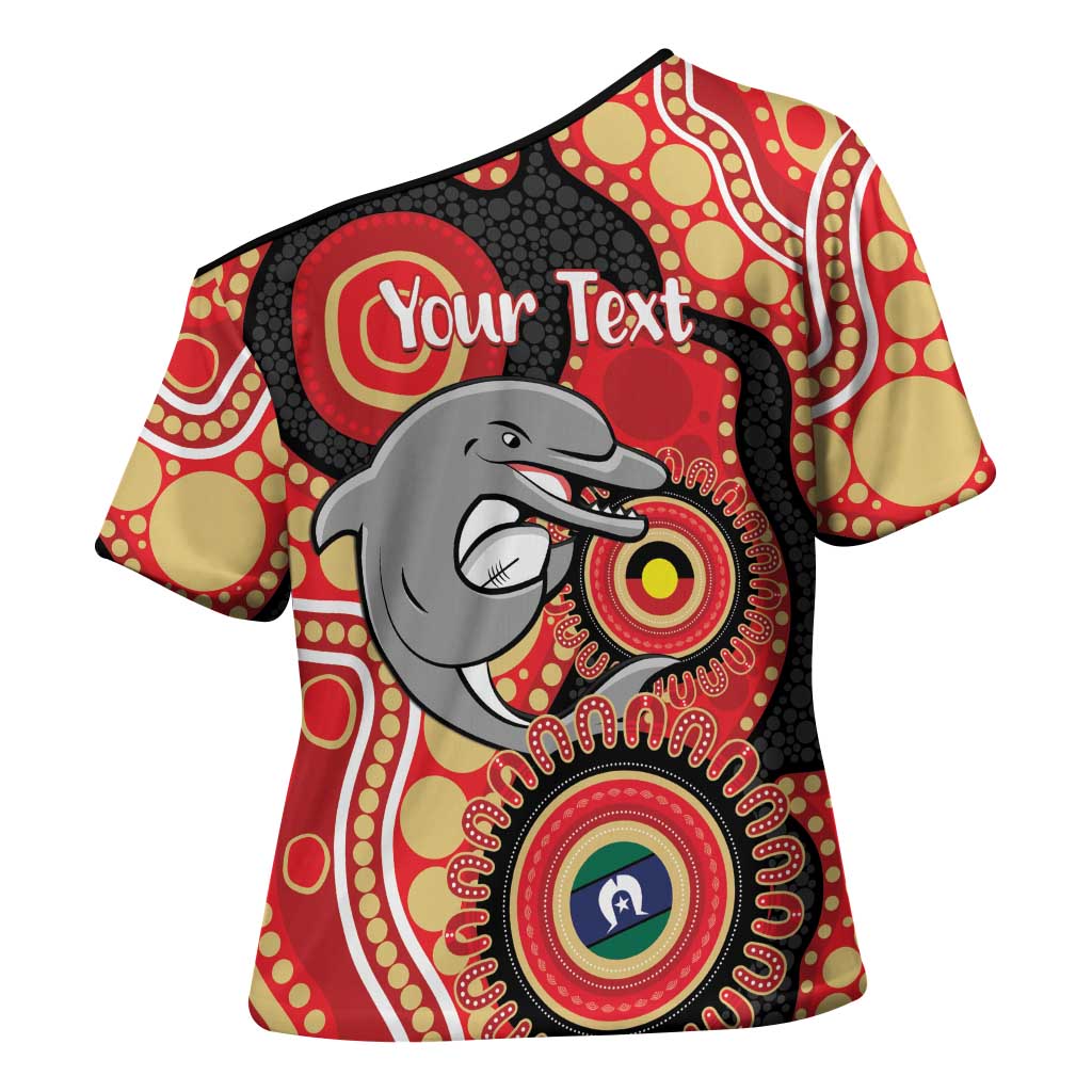 Dolphins NAIDOC Week 2026 Personalised Cross Shoulder Shirt 50 Years of Deadly Aboriginal Art