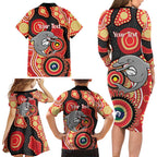 Dolphins NAIDOC Week 2026 Personalised Family Matching Long Sleeve Bodycon Dress and Hawaiian Shirt 50 Years of Deadly Aboriginal Art