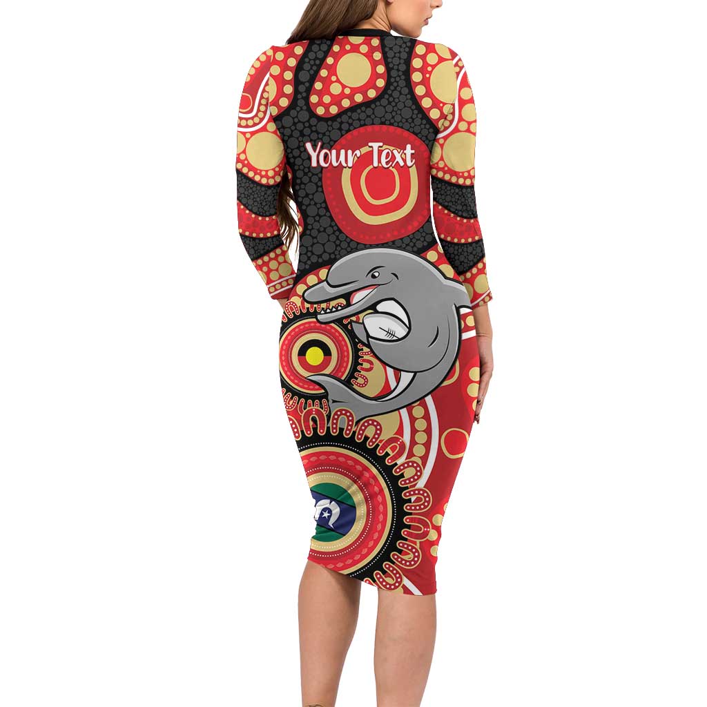 Dolphins NAIDOC Week 2026 Personalised Family Matching Long Sleeve Bodycon Dress and Hawaiian Shirt 50 Years of Deadly Aboriginal Art
