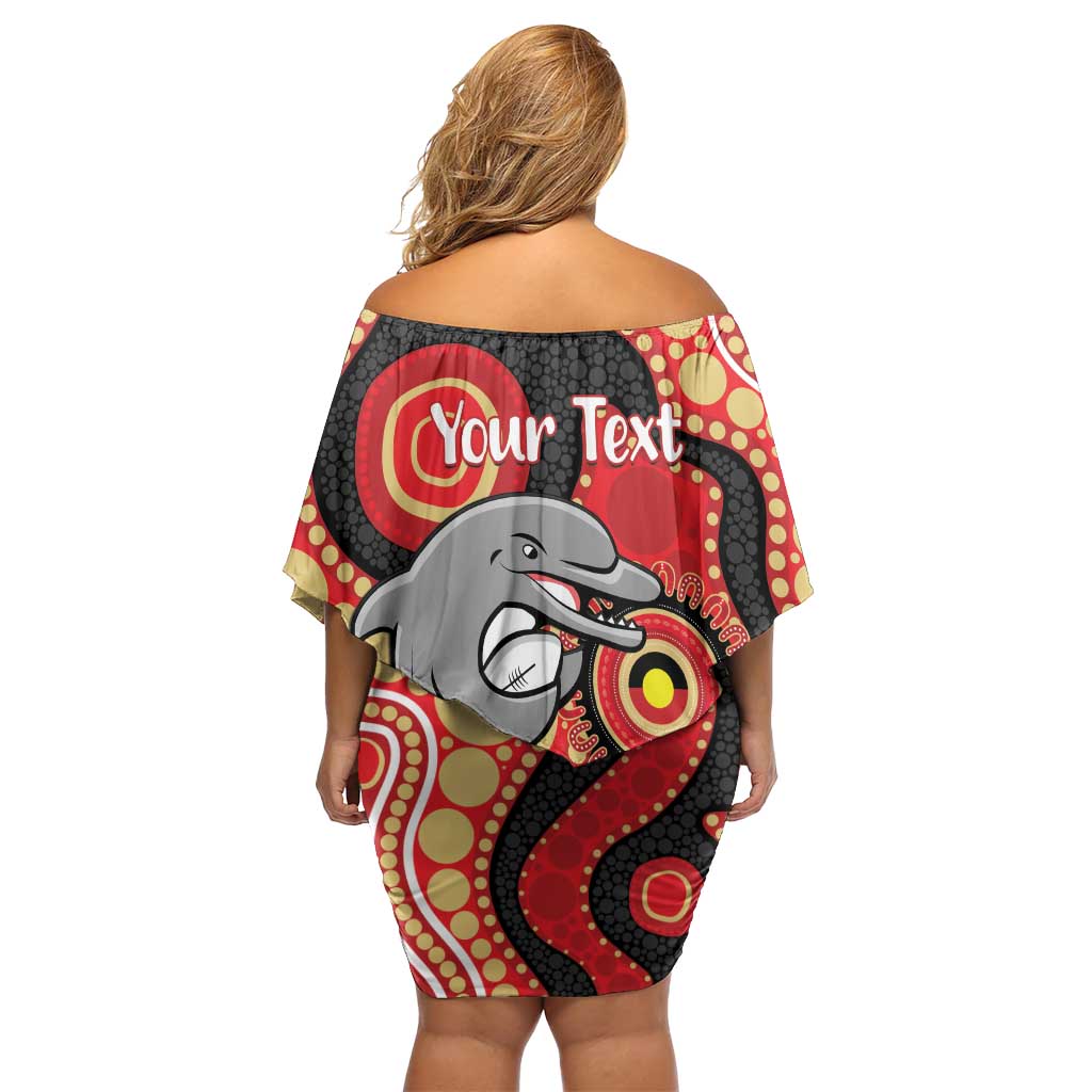Dolphins NAIDOC Week 2026 Personalised Family Matching Off Shoulder Short Dress and Hawaiian Shirt 50 Years of Deadly Aboriginal Art