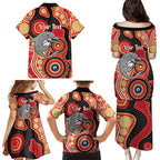 Dolphins NAIDOC Week 2026 Personalised Family Matching Puletasi and Hawaiian Shirt 50 Years of Deadly Aboriginal Art