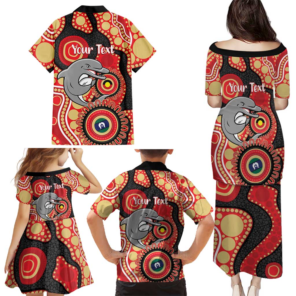 Dolphins NAIDOC Week 2026 Personalised Family Matching Puletasi and Hawaiian Shirt 50 Years of Deadly Aboriginal Art