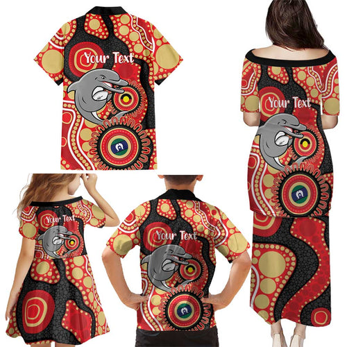 Dolphins NAIDOC Week 2026 Personalised Family Matching Puletasi and Hawaiian Shirt 50 Years of Deadly Aboriginal Art