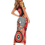 Dolphins NAIDOC Week 2026 Personalised Family Matching Short Sleeve Bodycon Dress and Hawaiian Shirt 50 Years of Deadly Aboriginal Art