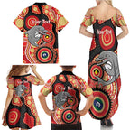 Dolphins NAIDOC Week 2026 Personalised Family Matching Summer Maxi Dress and Hawaiian Shirt 50 Years of Deadly Aboriginal Art