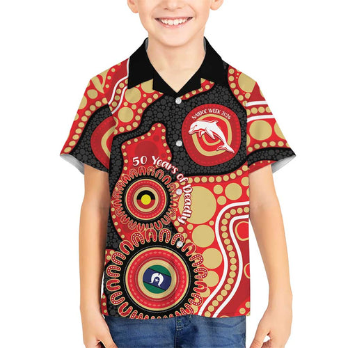 Dolphins NAIDOC Week 2026 Personalised Hawaiian Shirt 50 Years of Deadly Aboriginal Art