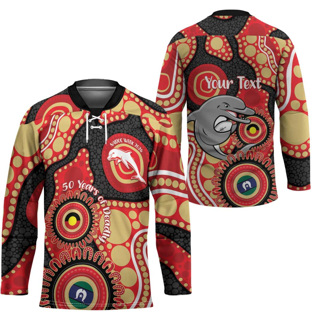 Dolphins NAIDOC Week 2026 Personalised Hockey Jersey 50 Years of Deadly Aboriginal Art