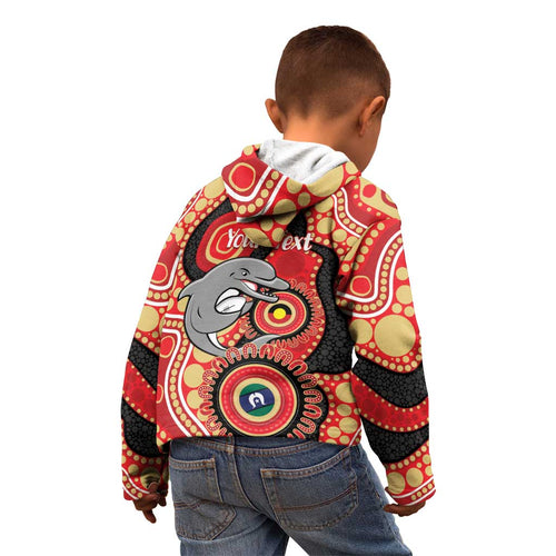 Dolphins NAIDOC Week 2026 Personalised Kid Hoodie 50 Years of Deadly Aboriginal Art