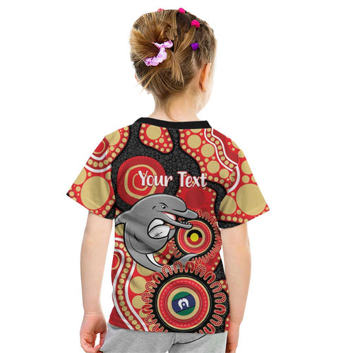 Dolphins NAIDOC Week 2026 Personalised Kid T Shirt 50 Years of Deadly Aboriginal Art